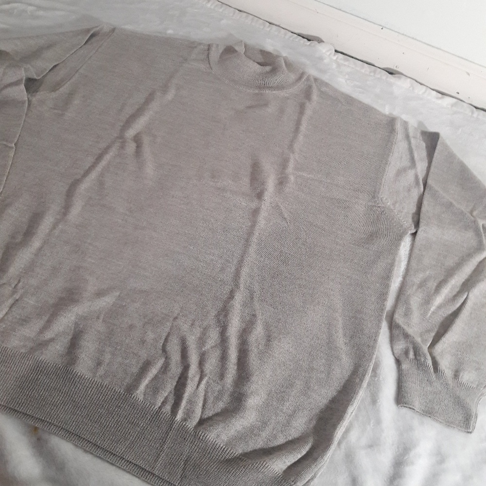 Tan mock neck Long sleeve 2XL WOOL blend
